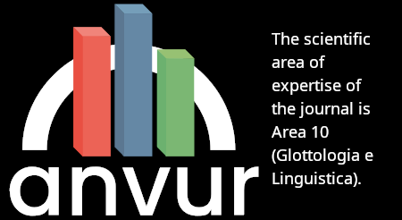 ANVUR-Logo including the area of expertise (10) of the journal.